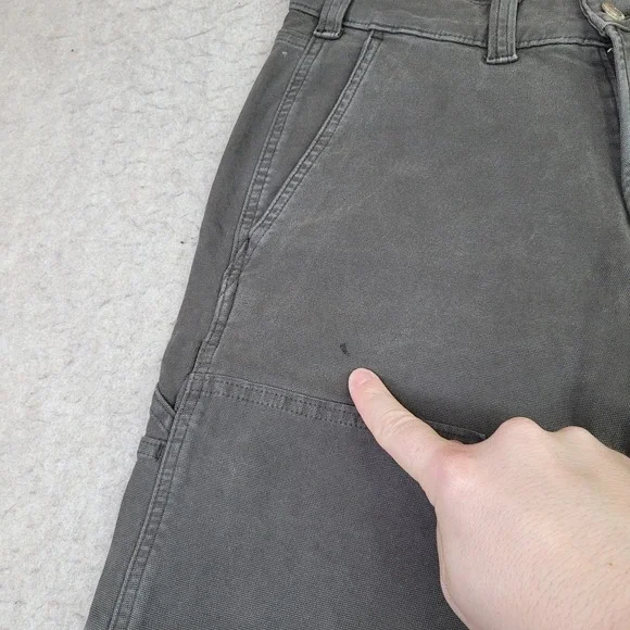 Abercrombie & Fitch Pants Mens Size 28x28 Moss Baggy Double Knee Canvas Workwear - Picture 3 of 13